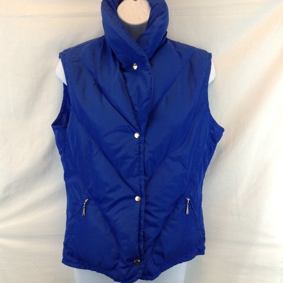 Vintage Blue Goose Down Puffer Vest - Picture 1 of 11